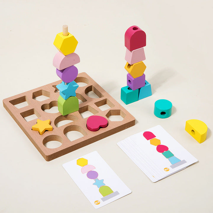 Wooden Shape Sorting Puzzle for Screen-Free Learning