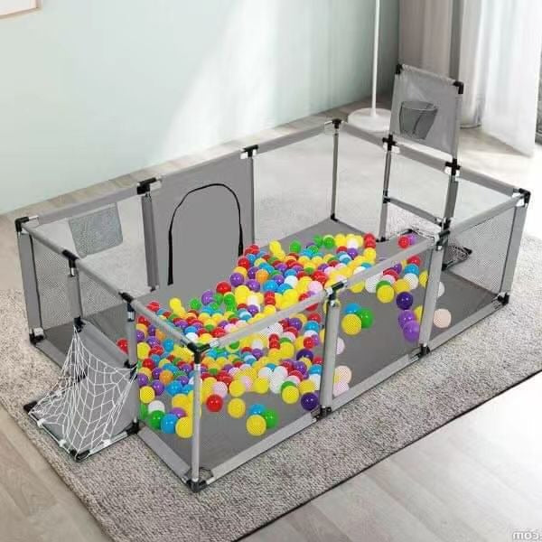Children's Indoor Playpen With Basketball Hoop Zone