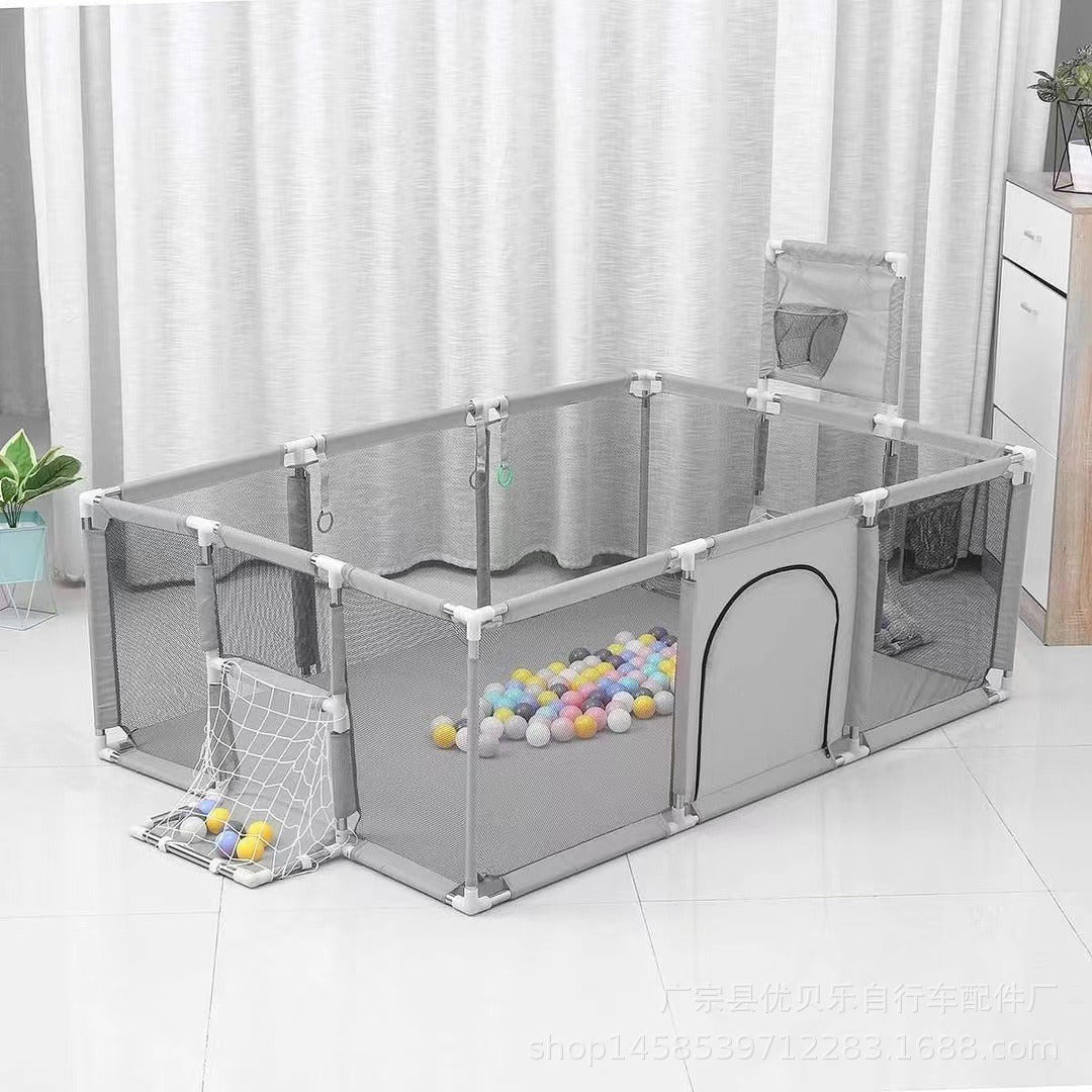 Children's Indoor Playpen With Basketball Hoop Zone