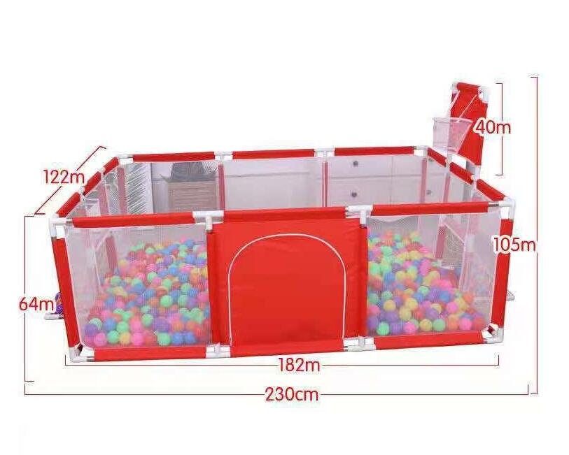 Children's Indoor Playpen With Basketball Hoop Zone