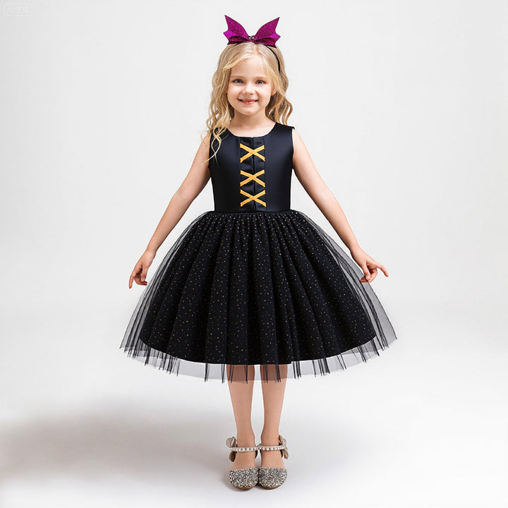 Girls Halloween Costume Dress With Twirl-Ready Tulle