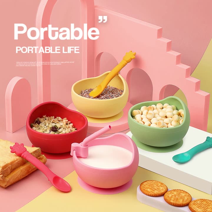 Silicone Baby Bowl Set for Easier Self-Feeding Meals