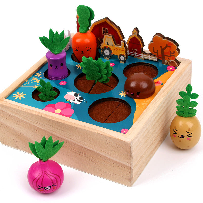 Children's Wooden Farm Toy for Fine-Motor Skills & Focus