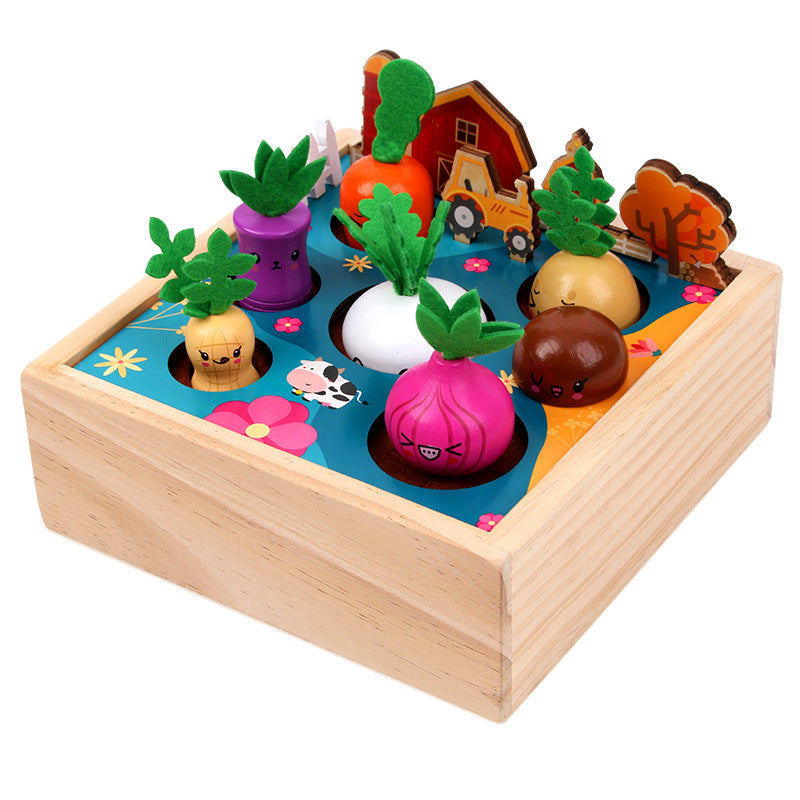 Children's Wooden Farm Toy for Fine-Motor Skills & Focus