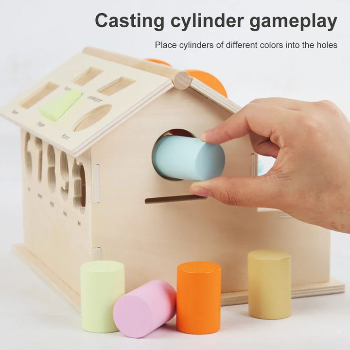 Wooden Activity Box for Toddler Color & Shape Learning