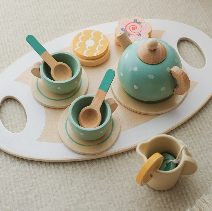 Wooden Tea Set for Kids: Imaginative Pretend Play