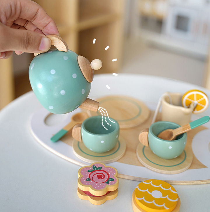 Wooden Tea Set for Kids: Imaginative Pretend Play