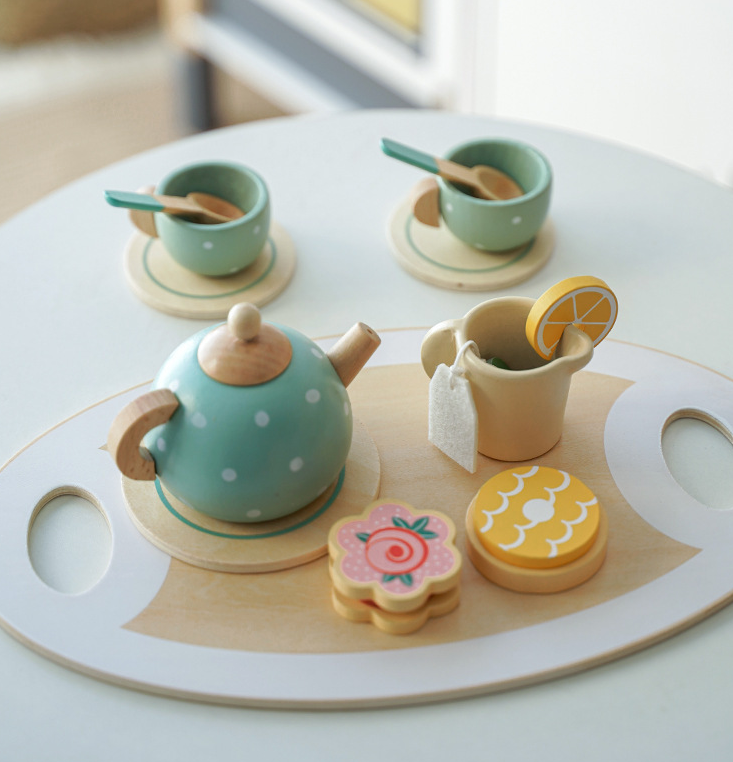 Wooden Tea Set for Kids: Imaginative Pretend Play
