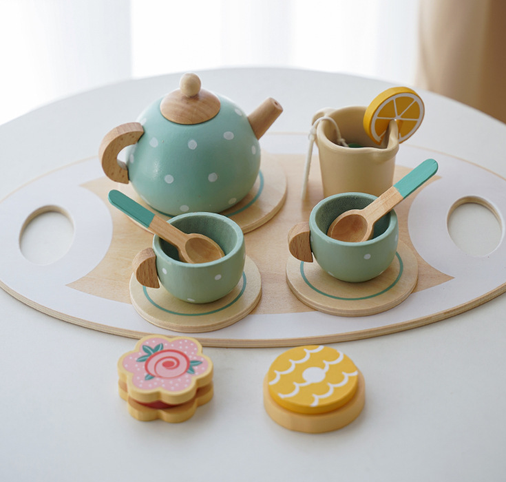 Wooden Tea Set for Kids: Imaginative Pretend Play