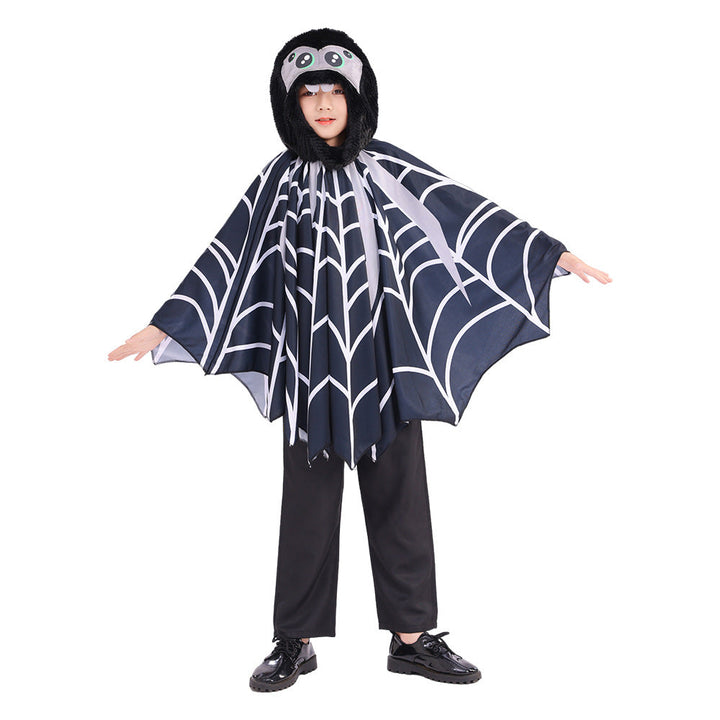 Children's Hooded Spider Cape Costume for Halloween