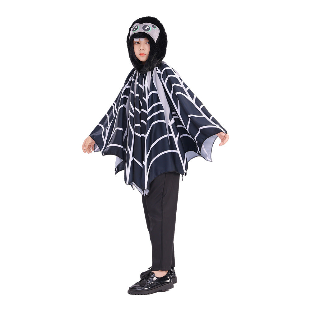 Children's Hooded Spider Cape Costume for Halloween