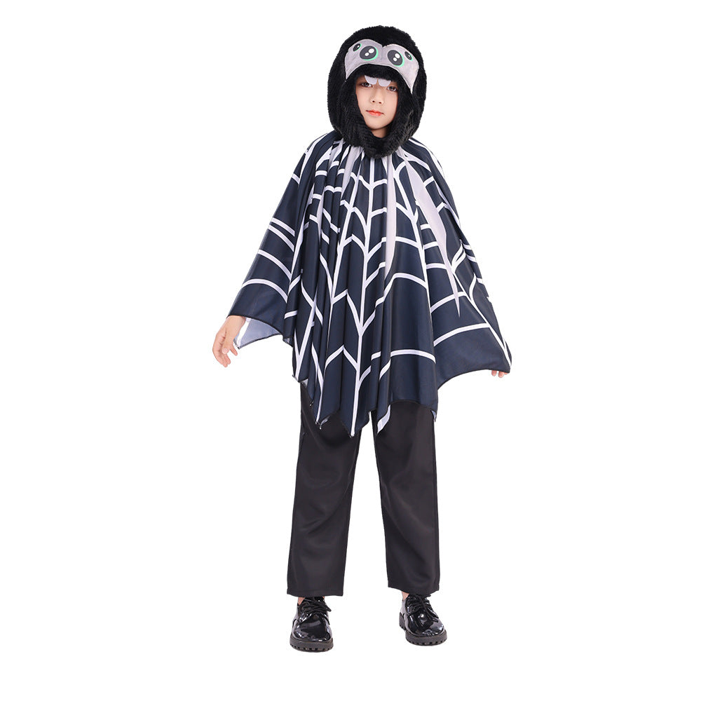 Children's Hooded Spider Cape Costume for Halloween