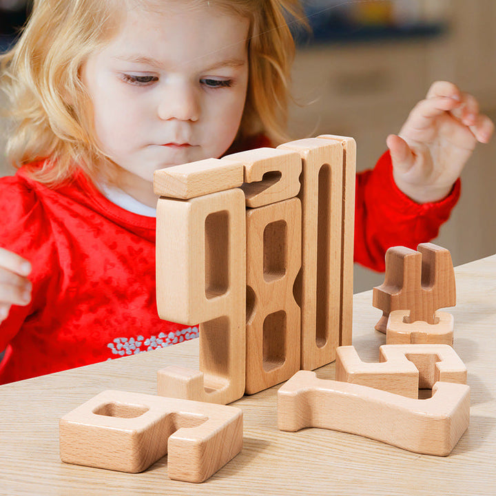 Montessori Wooden Number Blocks for Hands-On Math Play