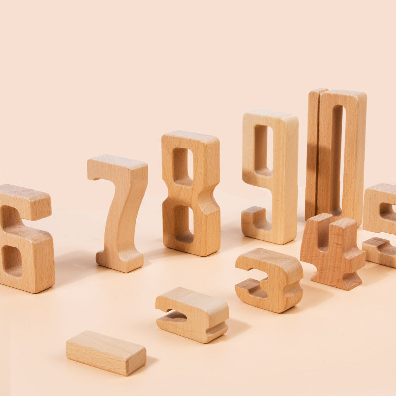Montessori Wooden Number Blocks for Hands-On Math Play