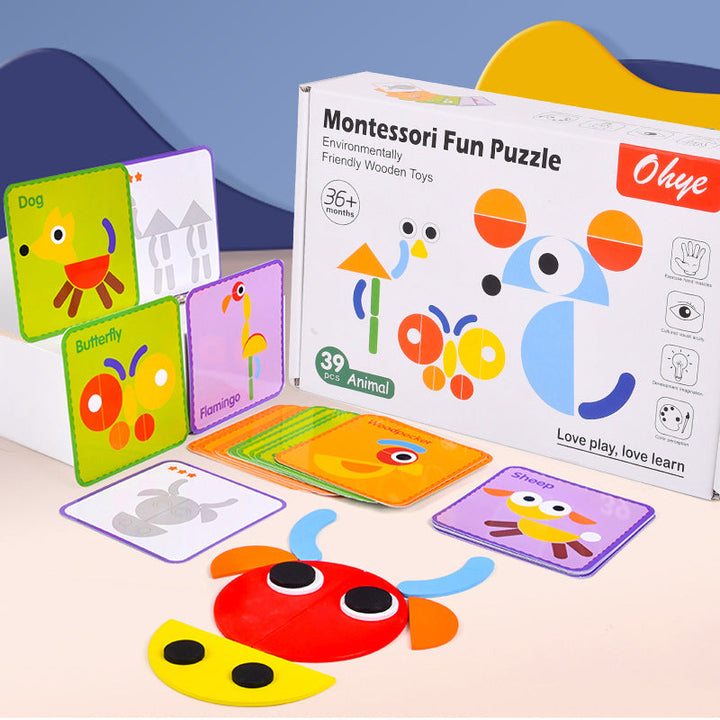Montessori Animal Puzzle Board for Creative Learning