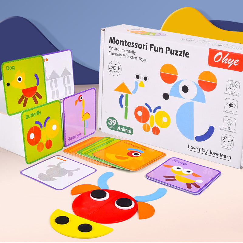 Montessori Animal Puzzle Board for Creative Learning
