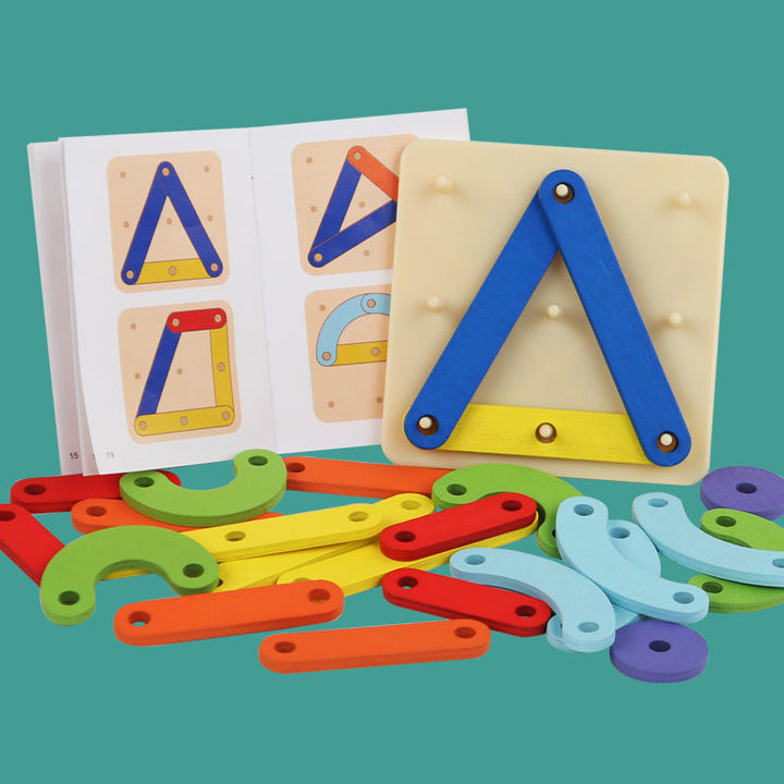 Montessori Geometry Puzzle Board for Creative Learning