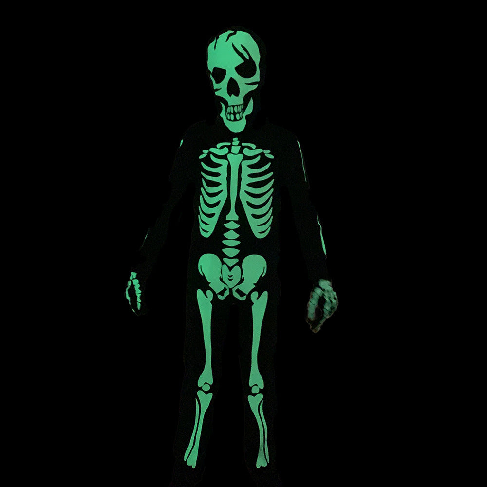 Children's Glow-in-the-Dark Skeleton Costume Outfit