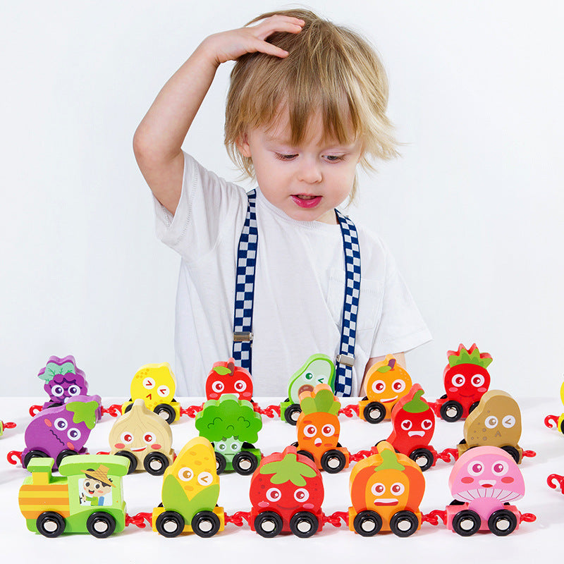 21-Piece Wooden Number Train Toy for Early Learning
