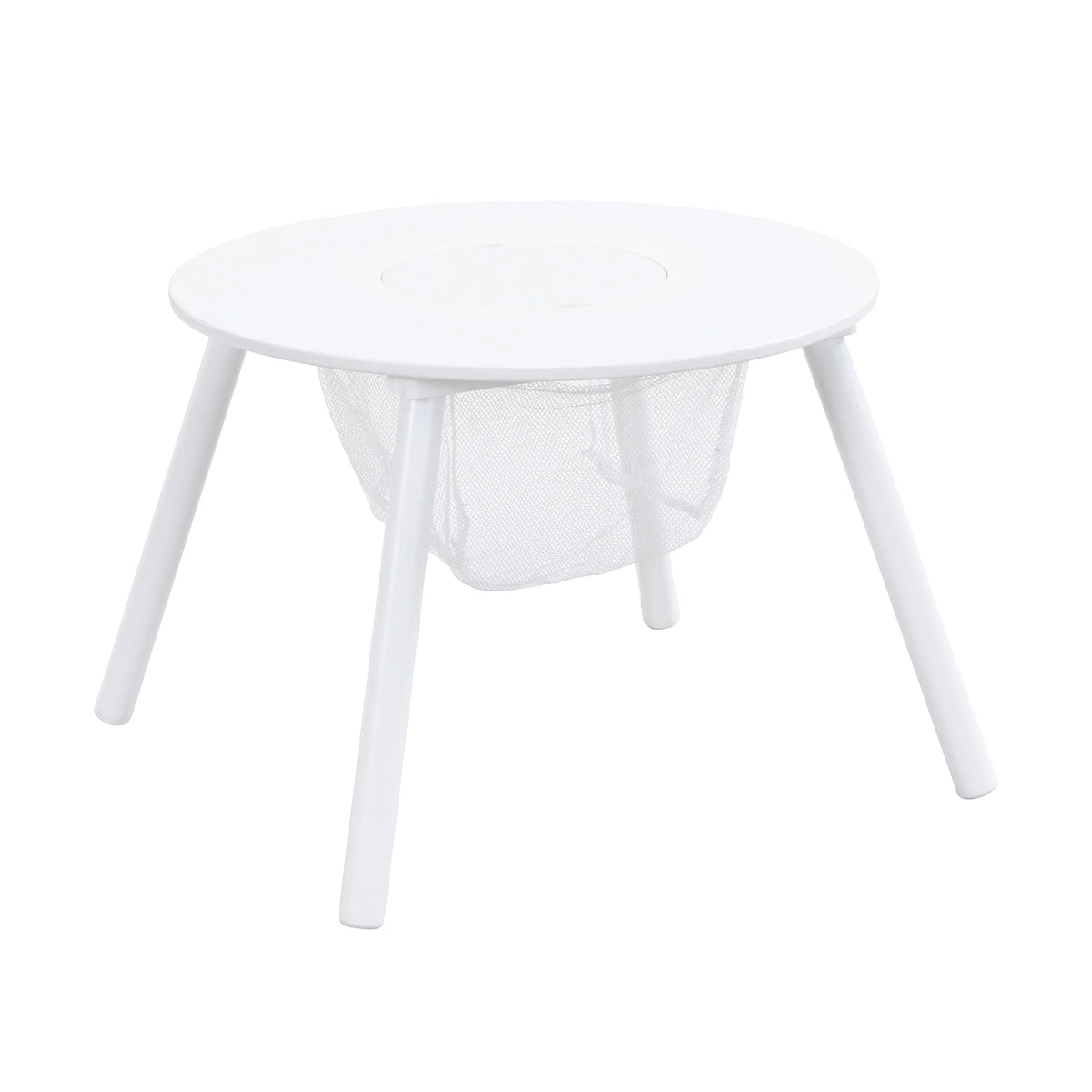 Kids Round Play Table with Under-Table Storage & 4 Chairs