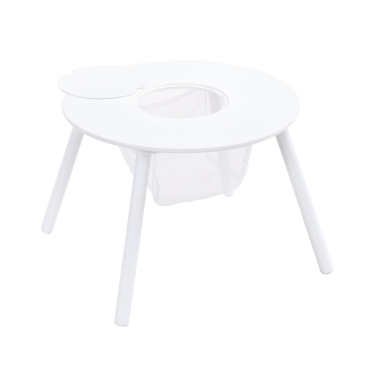 Kids Round Play Table with Under-Table Storage & 4 Chairs