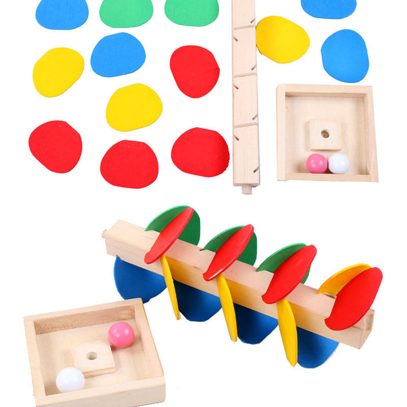 Wooden Rolling Ball Tower Toy for Hands-On Learning Play