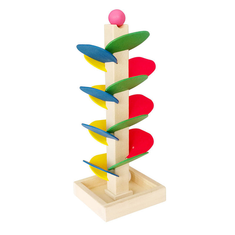 Wooden Rolling Ball Tower Toy for Hands-On Learning Play