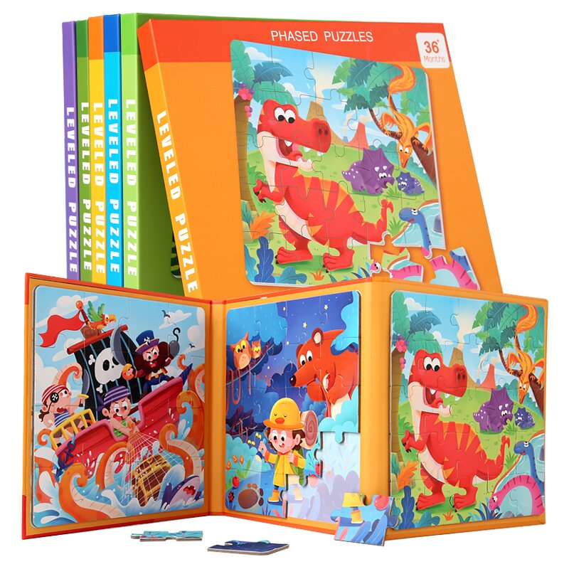 Progressive Magnetic Puzzle Set for Kids Ages 3-6