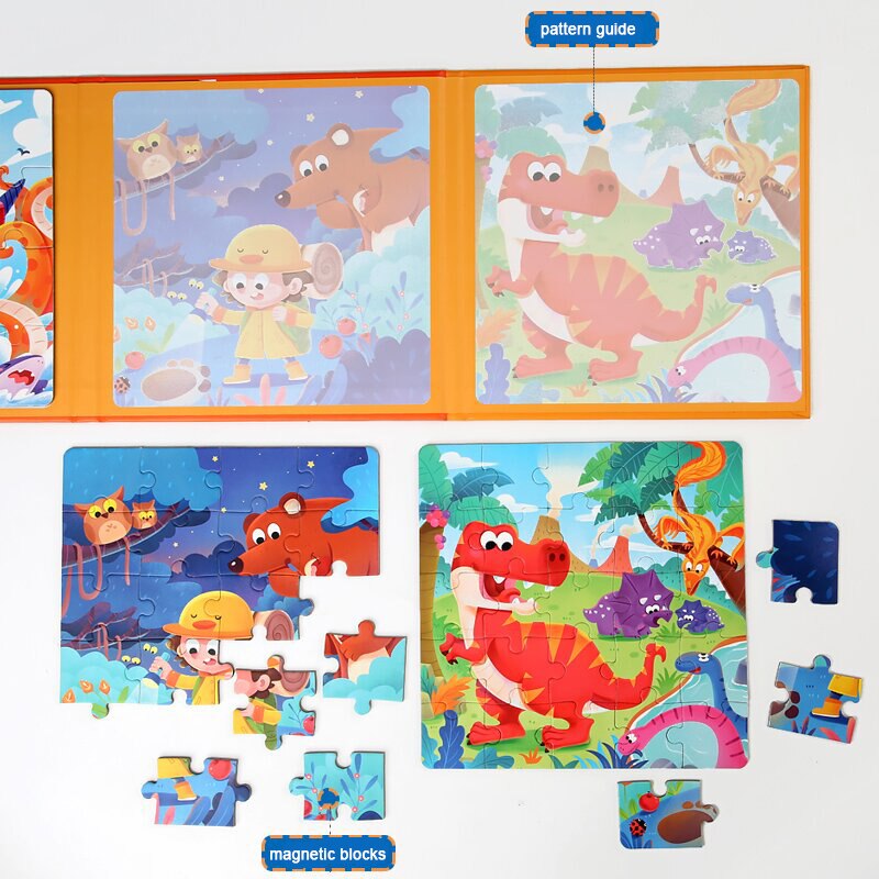 Progressive Magnetic Puzzle Set for Kids Ages 3-6