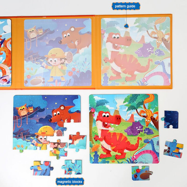 Progressive Magnetic Puzzle Set for Kids Ages 3-6