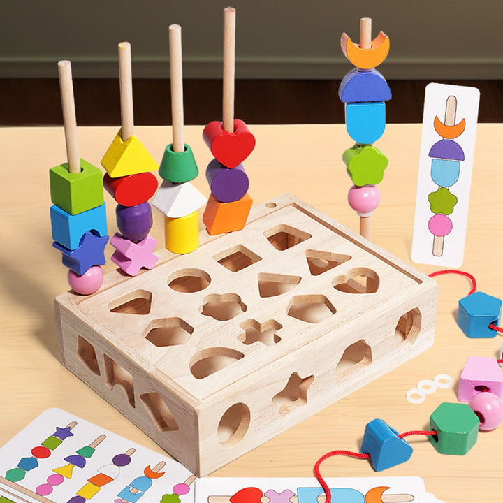 Wooden Shape Matching Puzzle for Screen-Free Learning