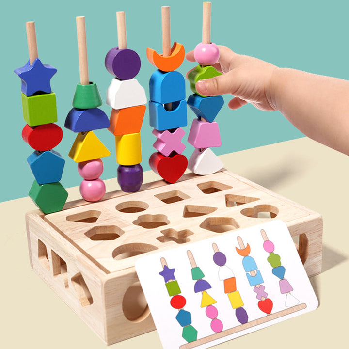 Wooden Shape Matching Puzzle for Screen-Free Learning