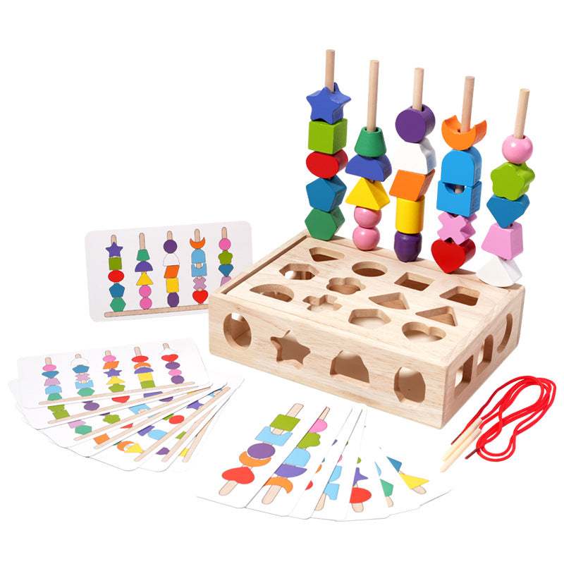Wooden Shape Matching Puzzle for Screen-Free Learning