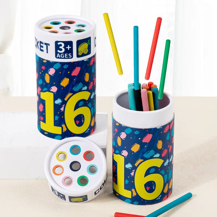 Color Sorting Bucket Toy for Toddler Fine Motor Play