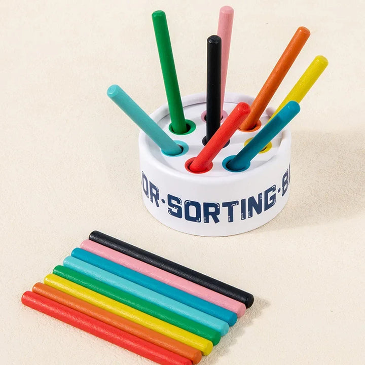 Color Sorting Bucket Toy for Toddler Fine Motor Play