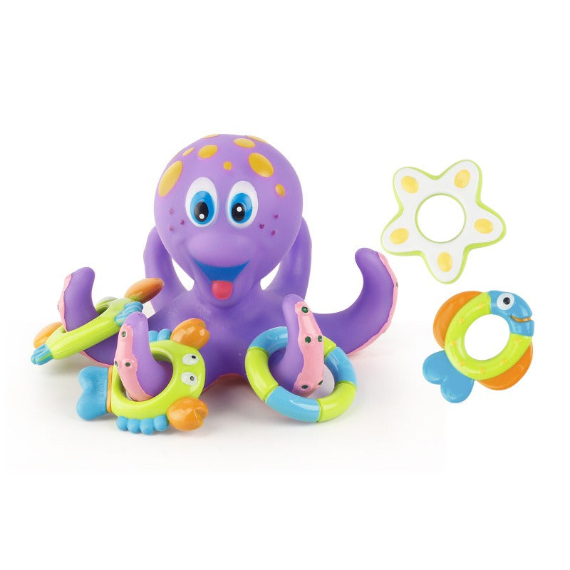 Children's Bath Toy Octopus Ring Toss Coordination Game