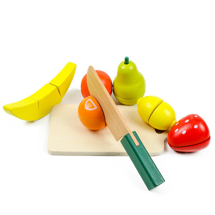 Wooden Cutting Toy Set for Imaginative Kitchen Play