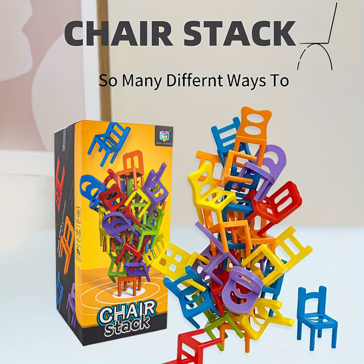 Stacking Chair Toy for Colorful Family Skill Play