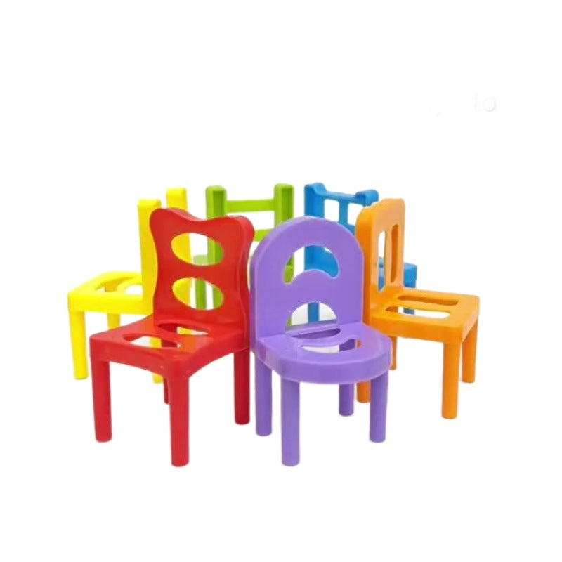 Stacking Chair Toy for Colorful Family Skill Play