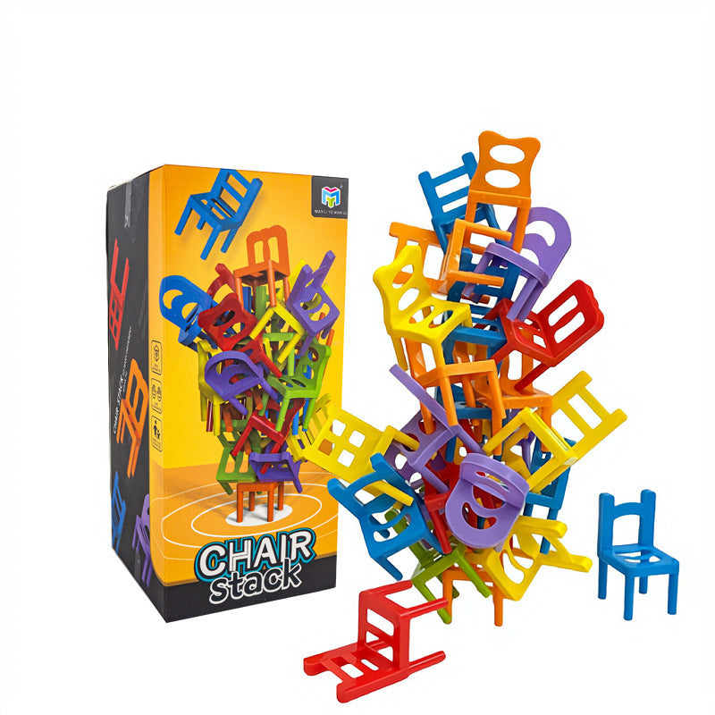 Stacking Chair Toy for Colorful Family Skill Play