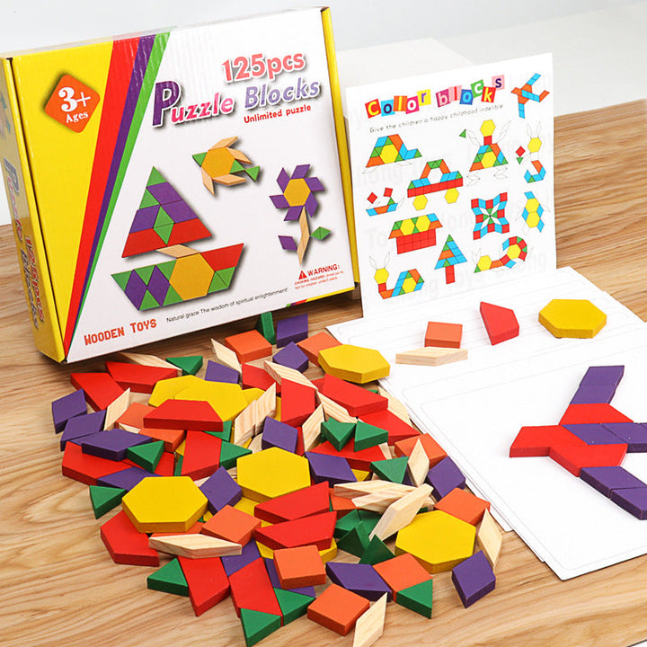 Wooden Tangram Puzzle Set for Creative Screen-Free Play