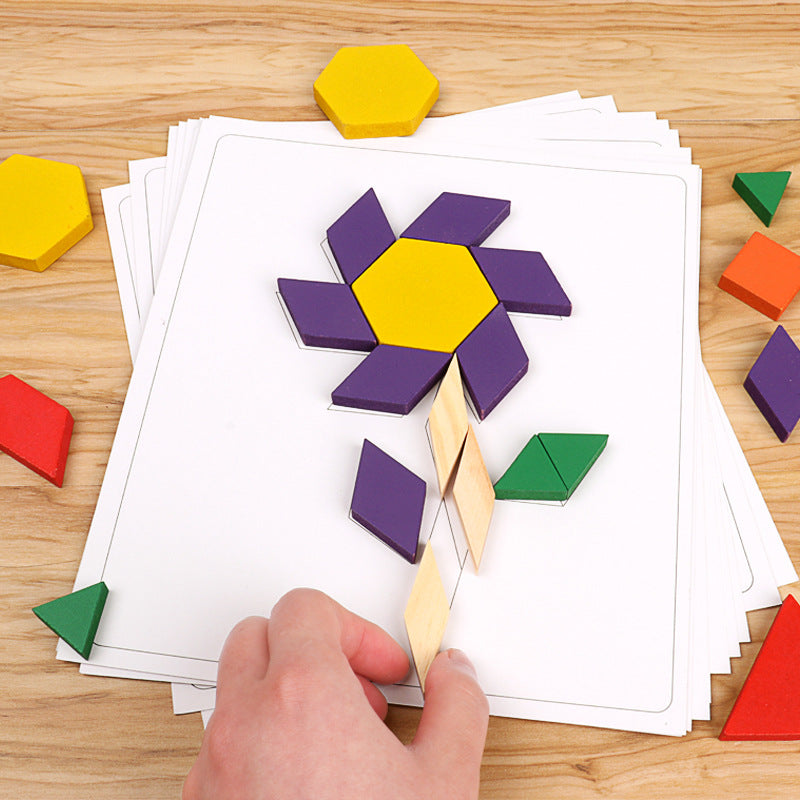 Wooden Tangram Puzzle Set for Creative Screen-Free Play
