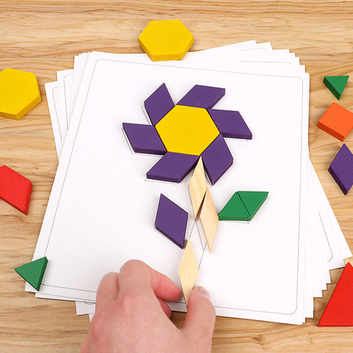 Wooden Tangram Puzzle Set for Creative Screen-Free Play