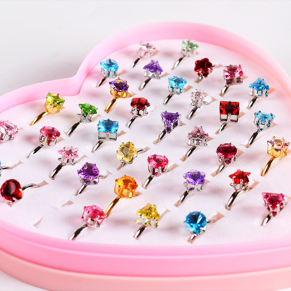 Children's Cartoon Rings Set for Colorful Dress-Up Fun