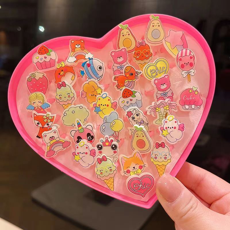 Children's Cartoon Rings Set for Colorful Dress-Up Fun