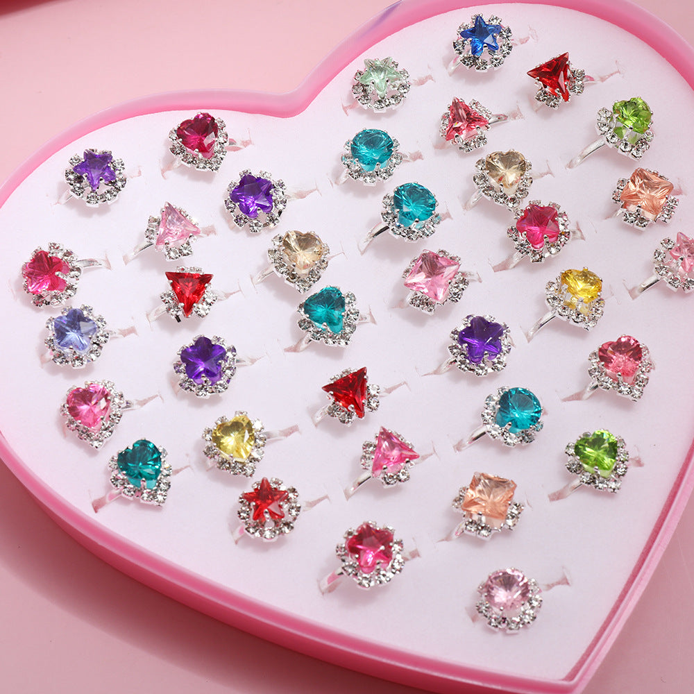 Children's Cartoon Rings Set for Colorful Dress-Up Fun