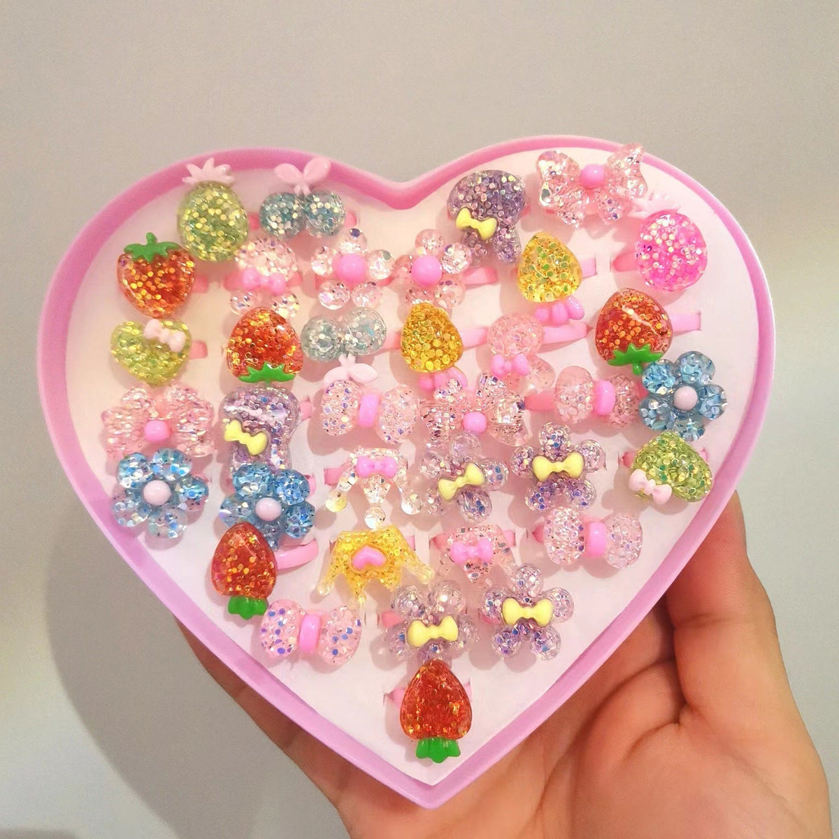 Children's Cartoon Ring Set for Colorful Dress-Up Fun