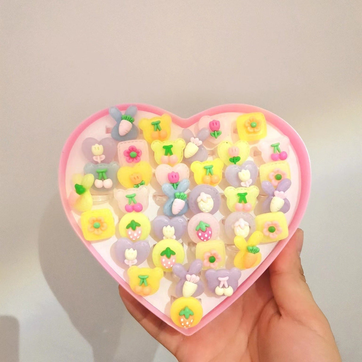 Children's Cartoon Ring Set for Colorful Dress-Up Fun