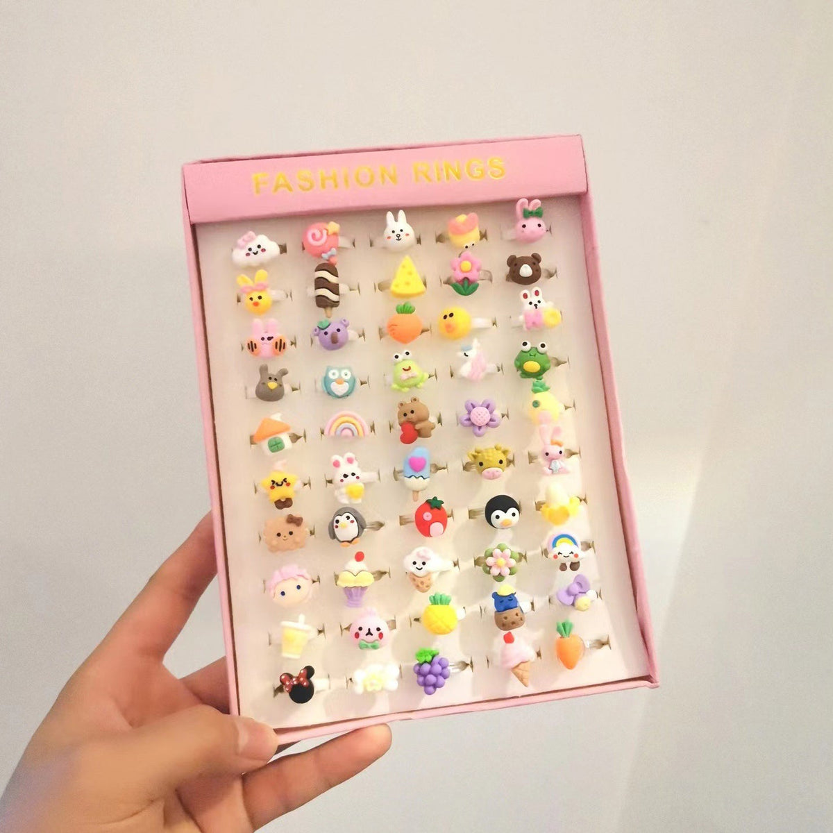 Children's Cartoon Ring Set for Colorful Dress-Up Fun