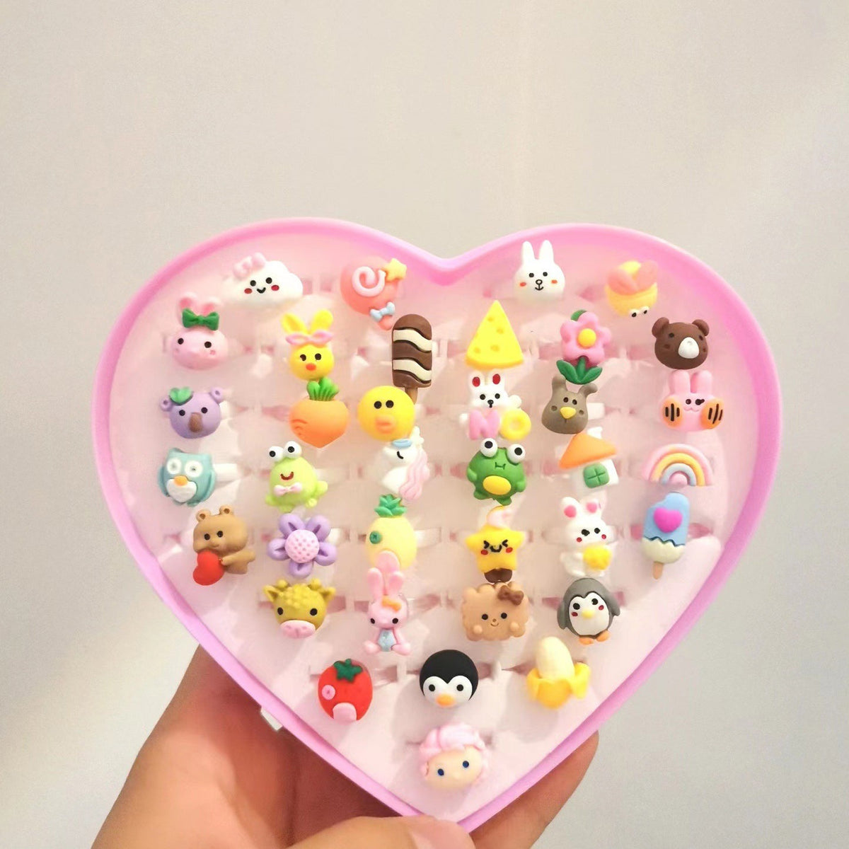 Children's Cartoon Ring Set for Colorful Dress-Up Fun